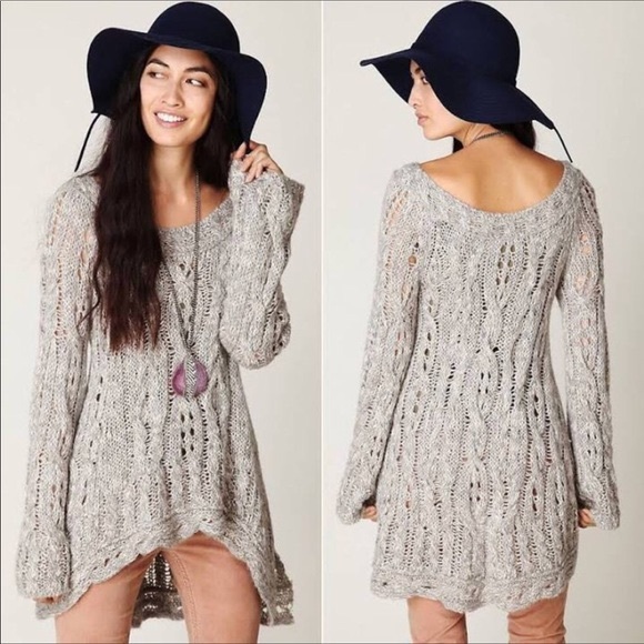Free People Sweaters - Free People Fluted Cable Knit Sweater Medium